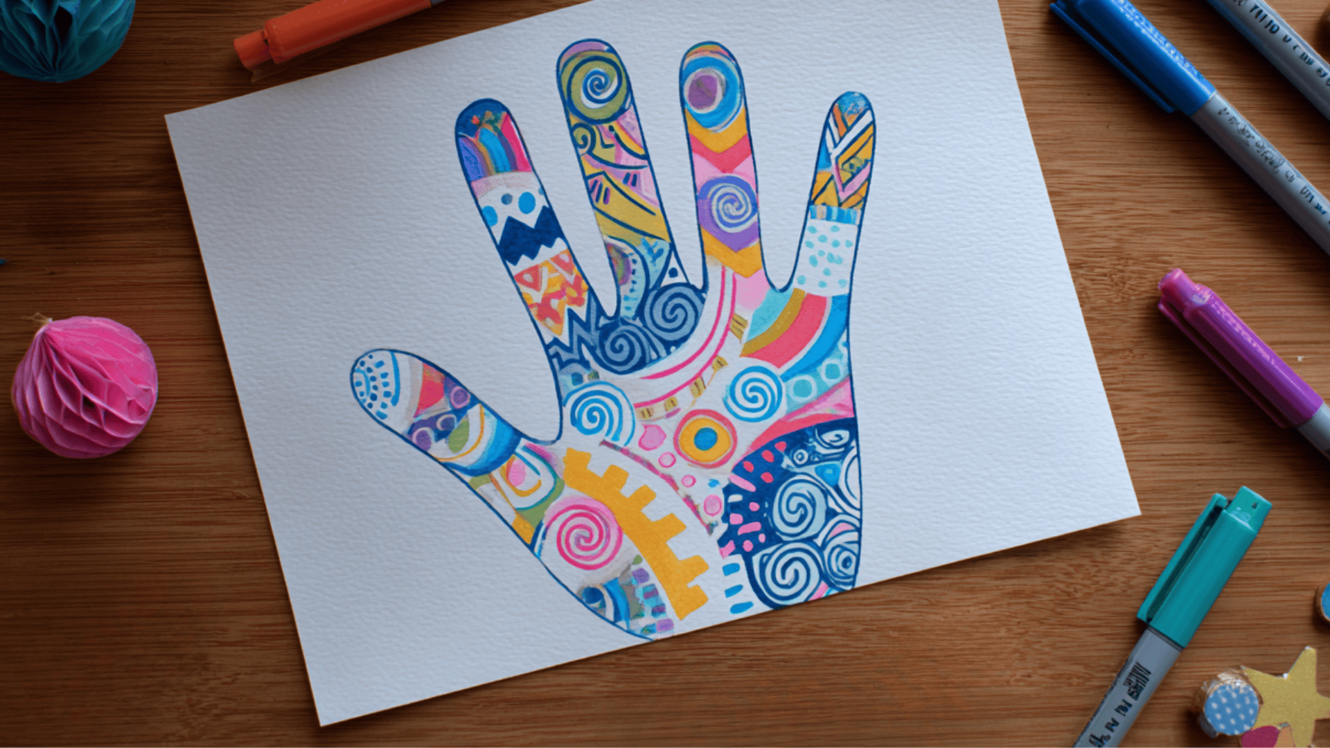 abstract cultural hand designs