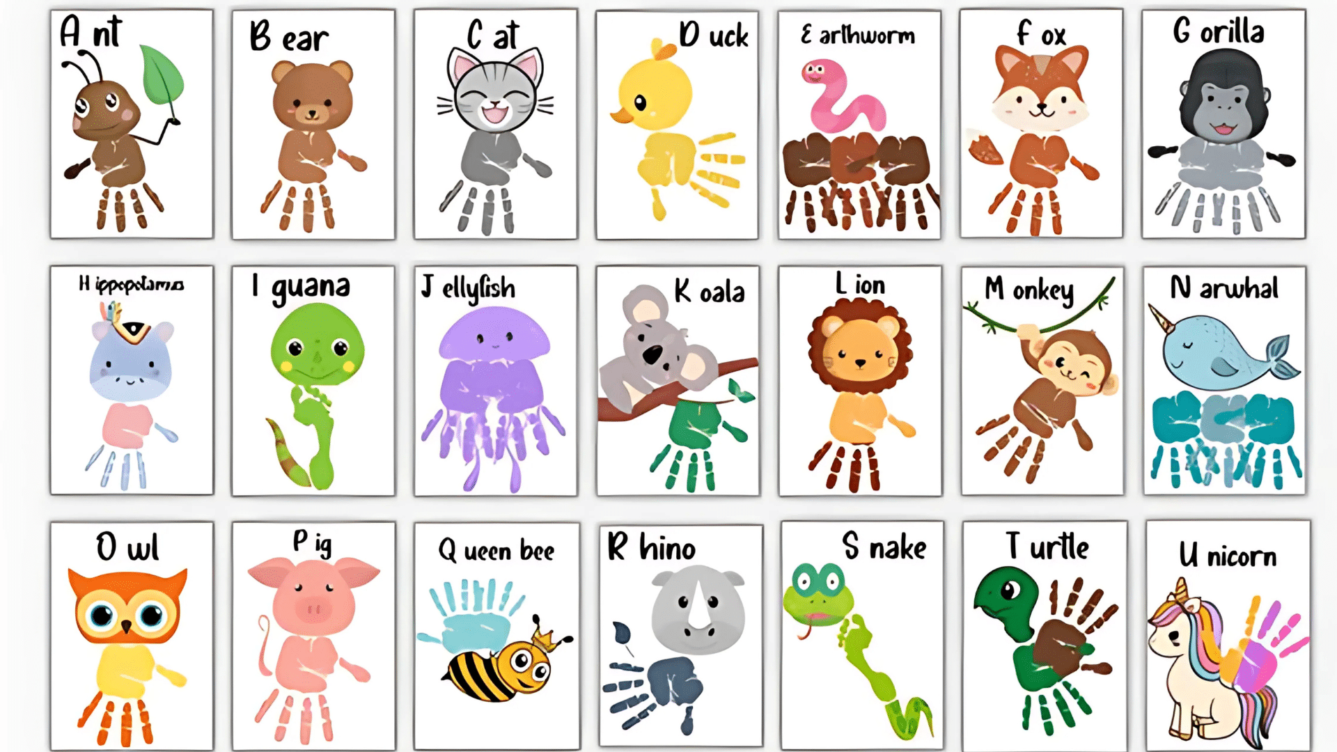 alphabet handprint project