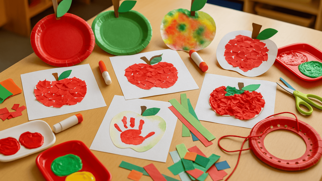apple crafts for preschoolers