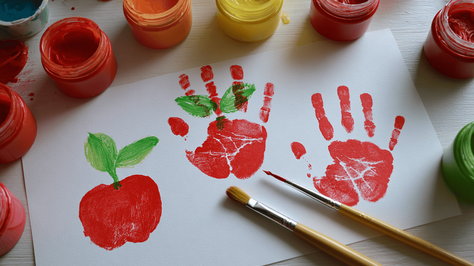 apple handprint craft