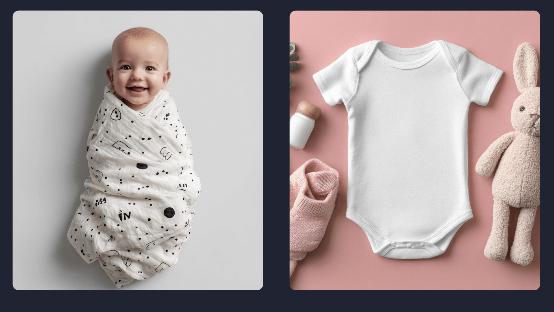 burp cloths and swaddles