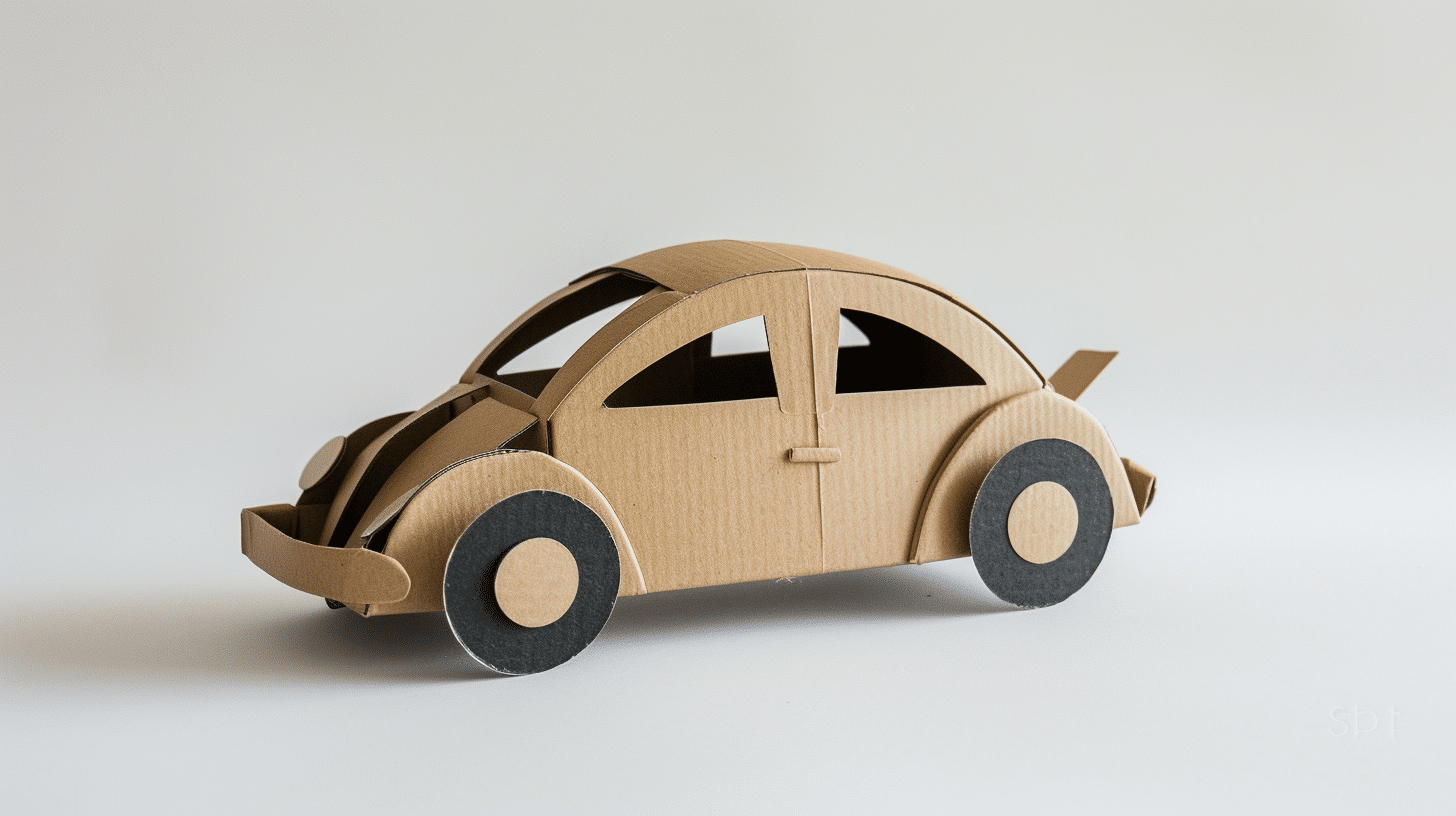 cardboard car