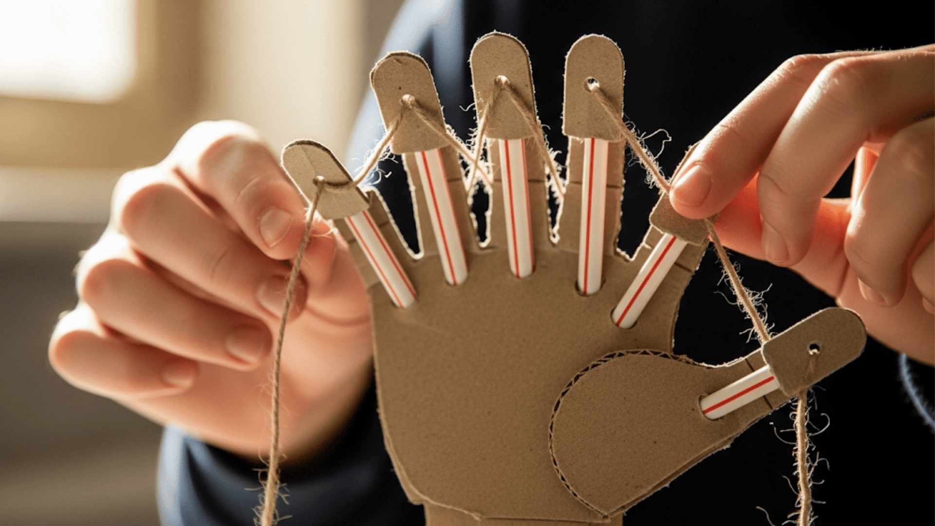 cardboard robotic hand