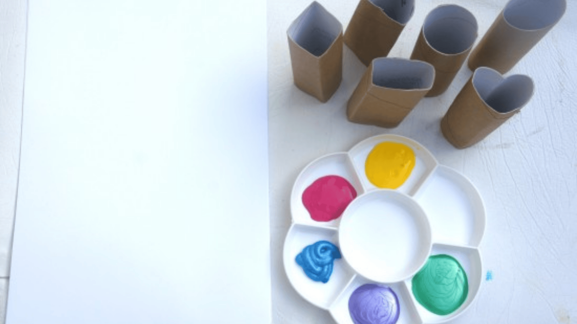 cardboard shape painting