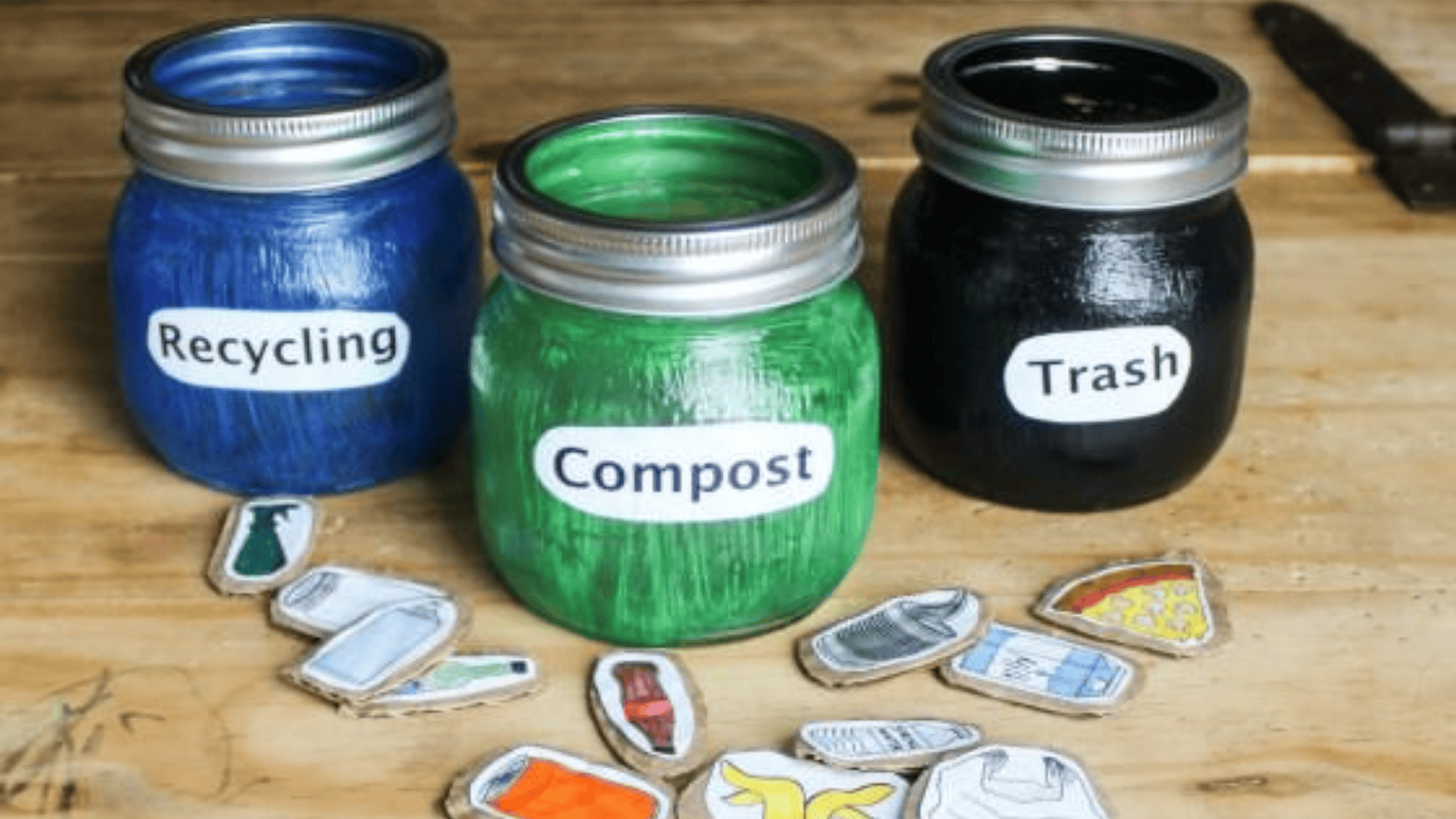 diy recycling sorting game