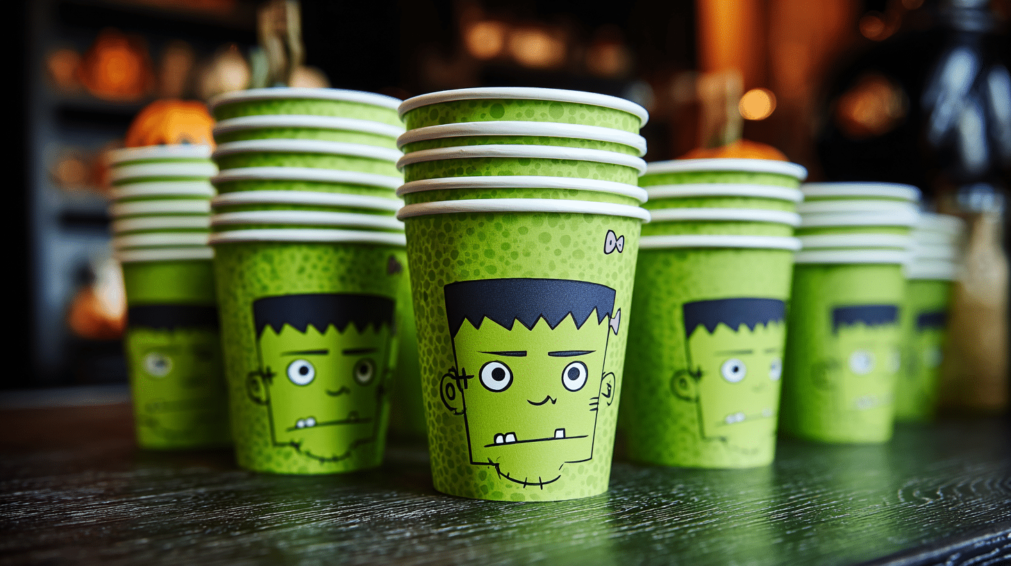 easy halloween crafts for kids frankenstein cup