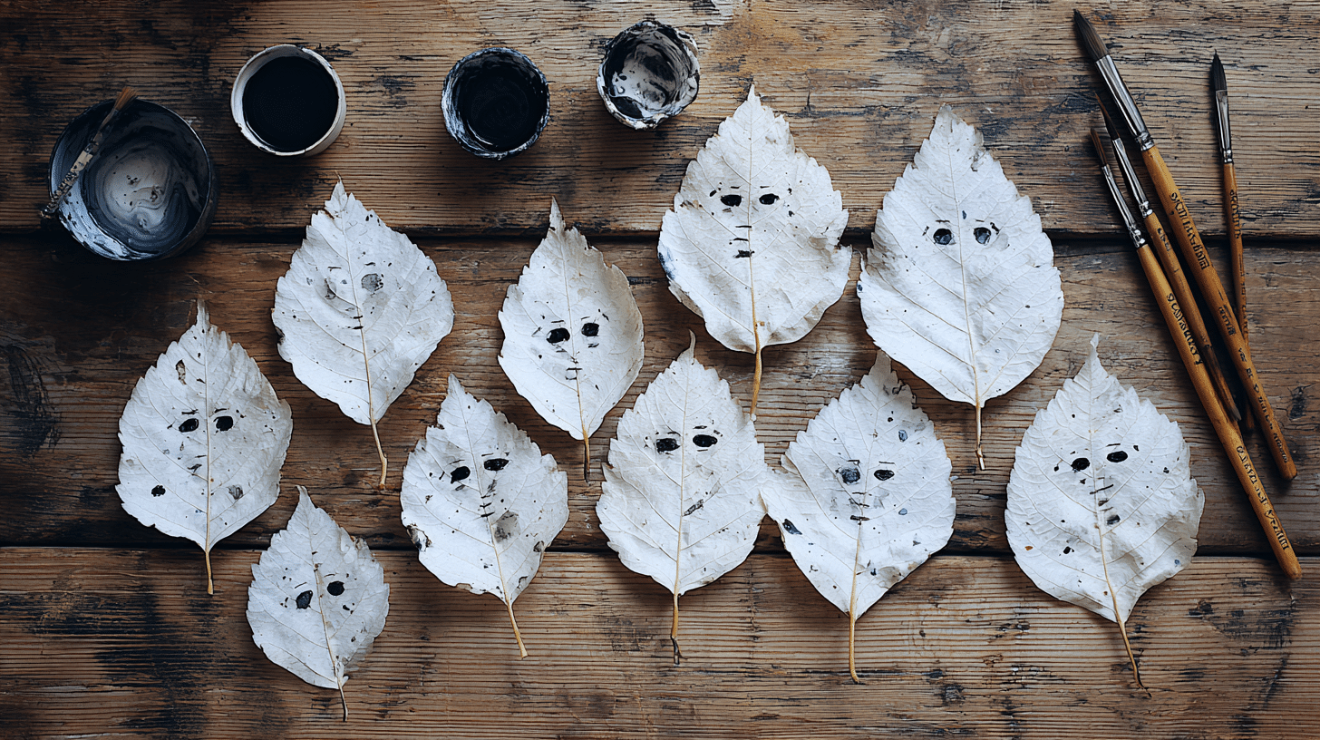 easy halloween crafts for kids leaf ghost