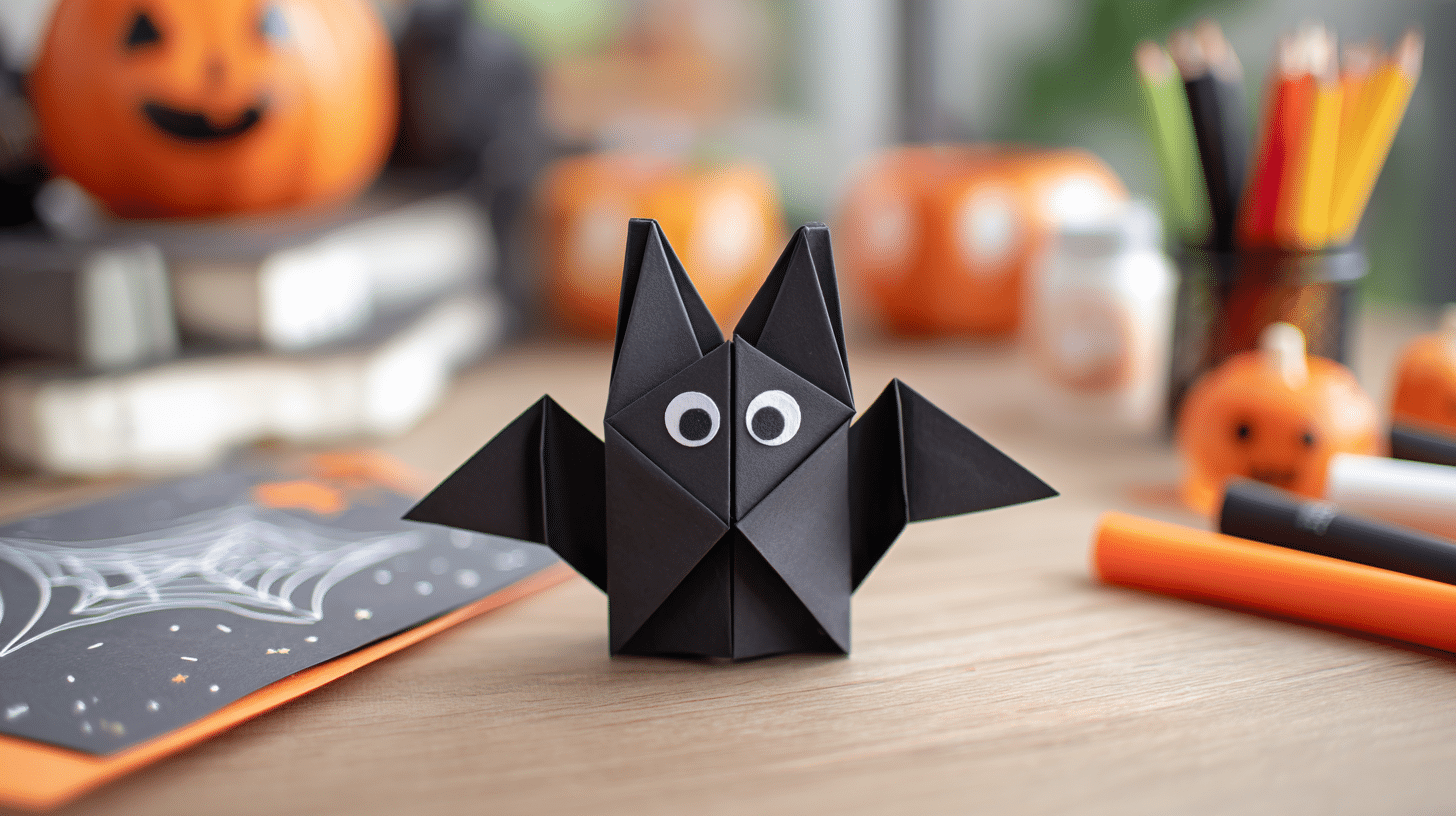 easy halloween crafts for kids origami bat