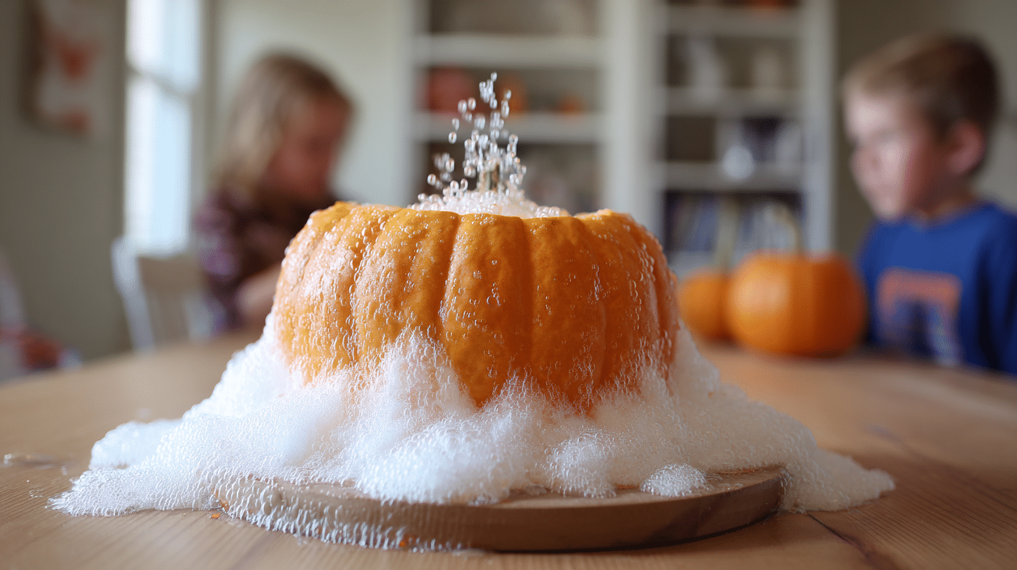 easy halloween crafts for kids pumpkin volcano