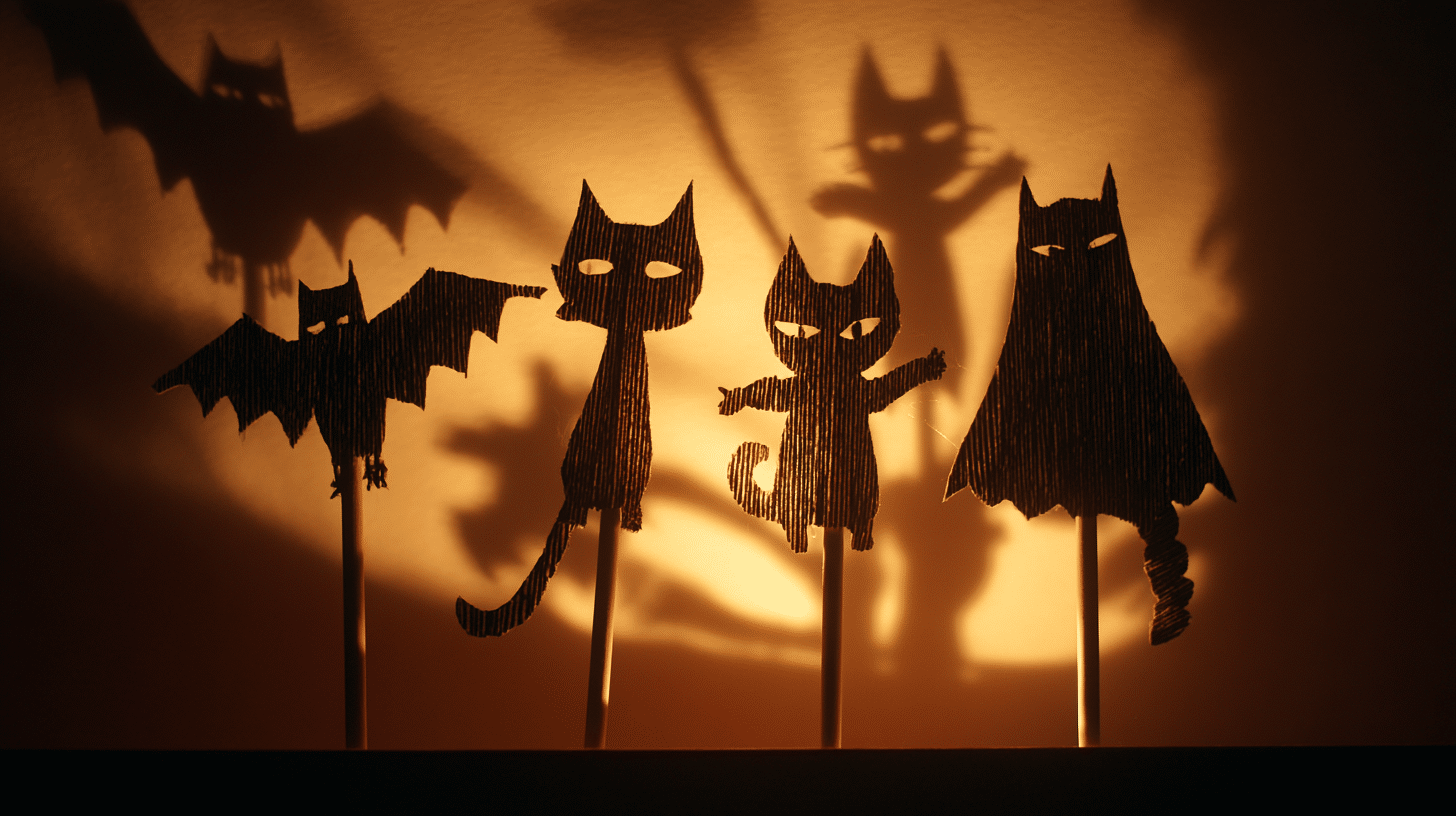 easy halloween crafts for kids shadow puppet
