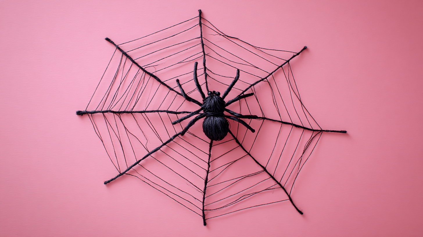 easy halloween crafts for kids spider web yarn art