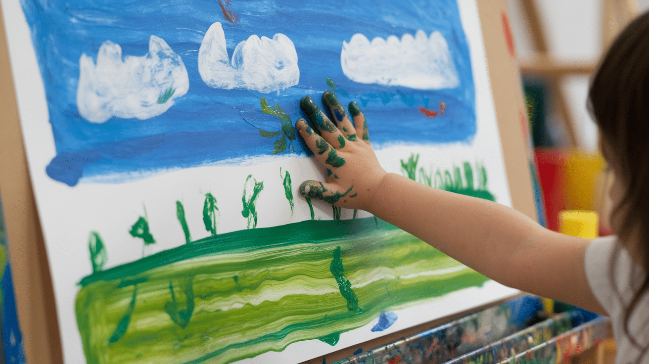 finger painting craft for kids