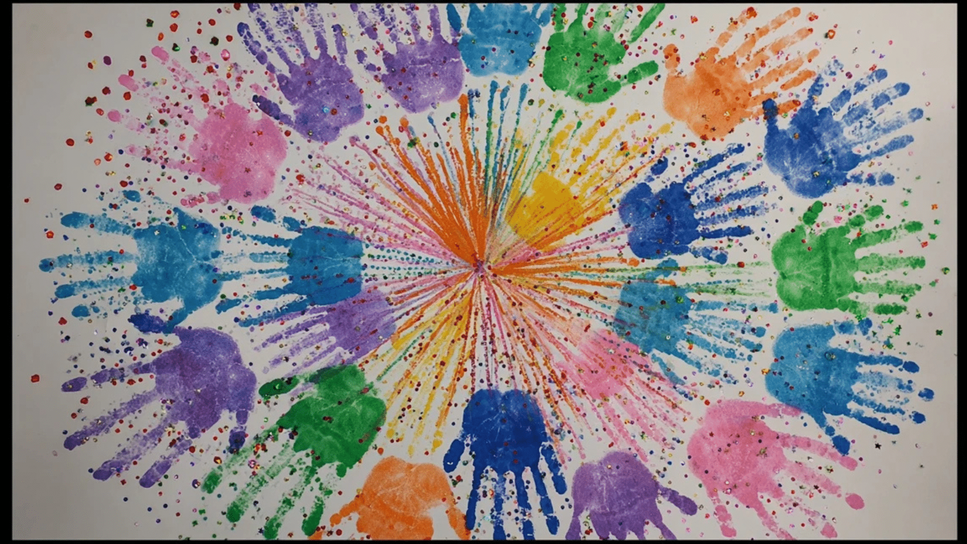 firework burst handprint