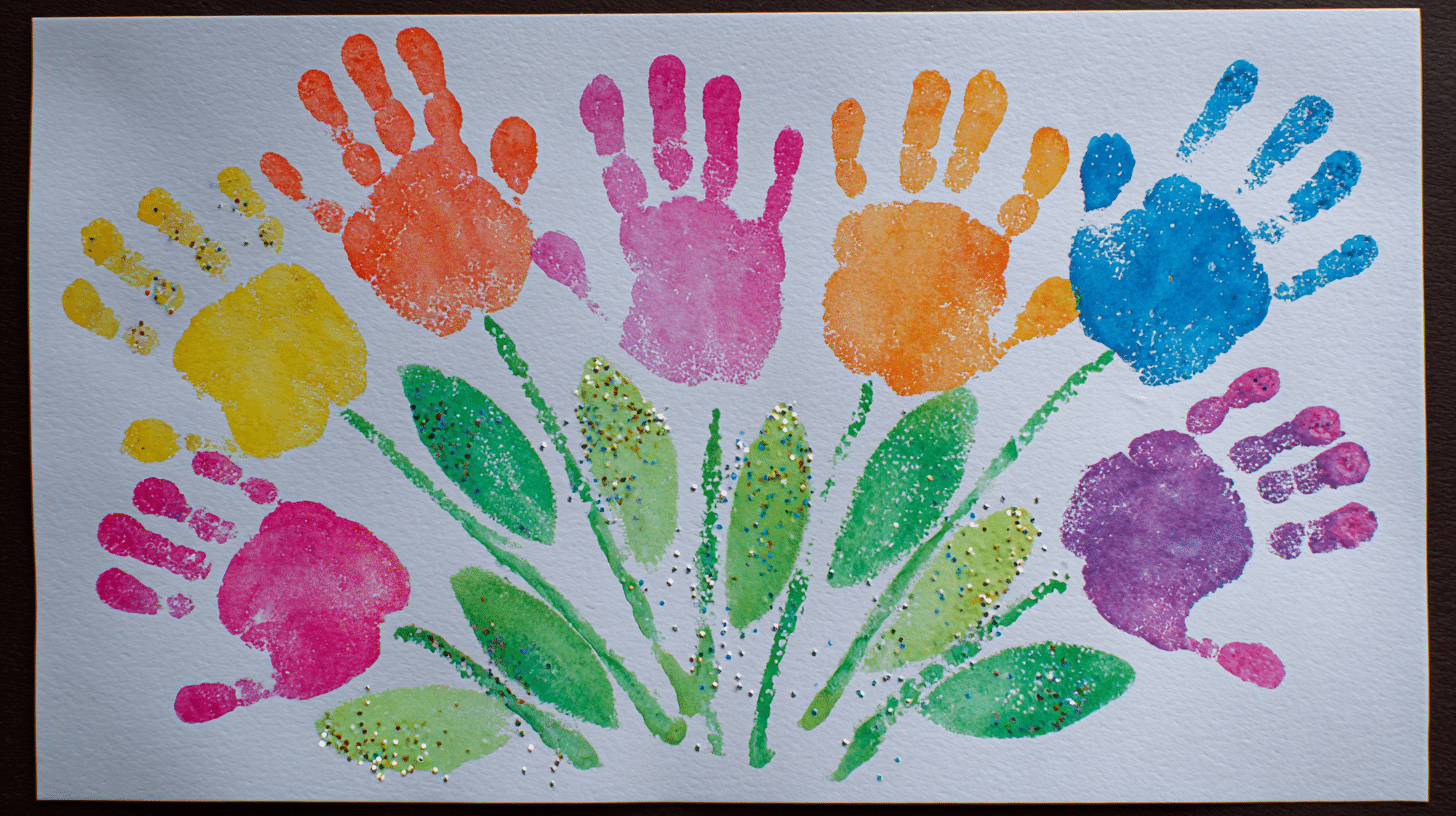 flower handprints