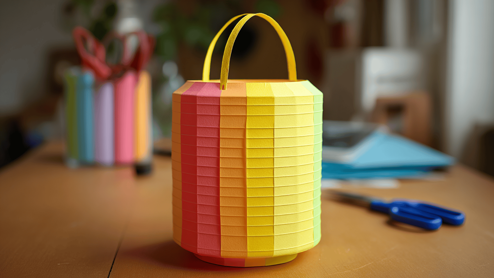 folded paper lantern