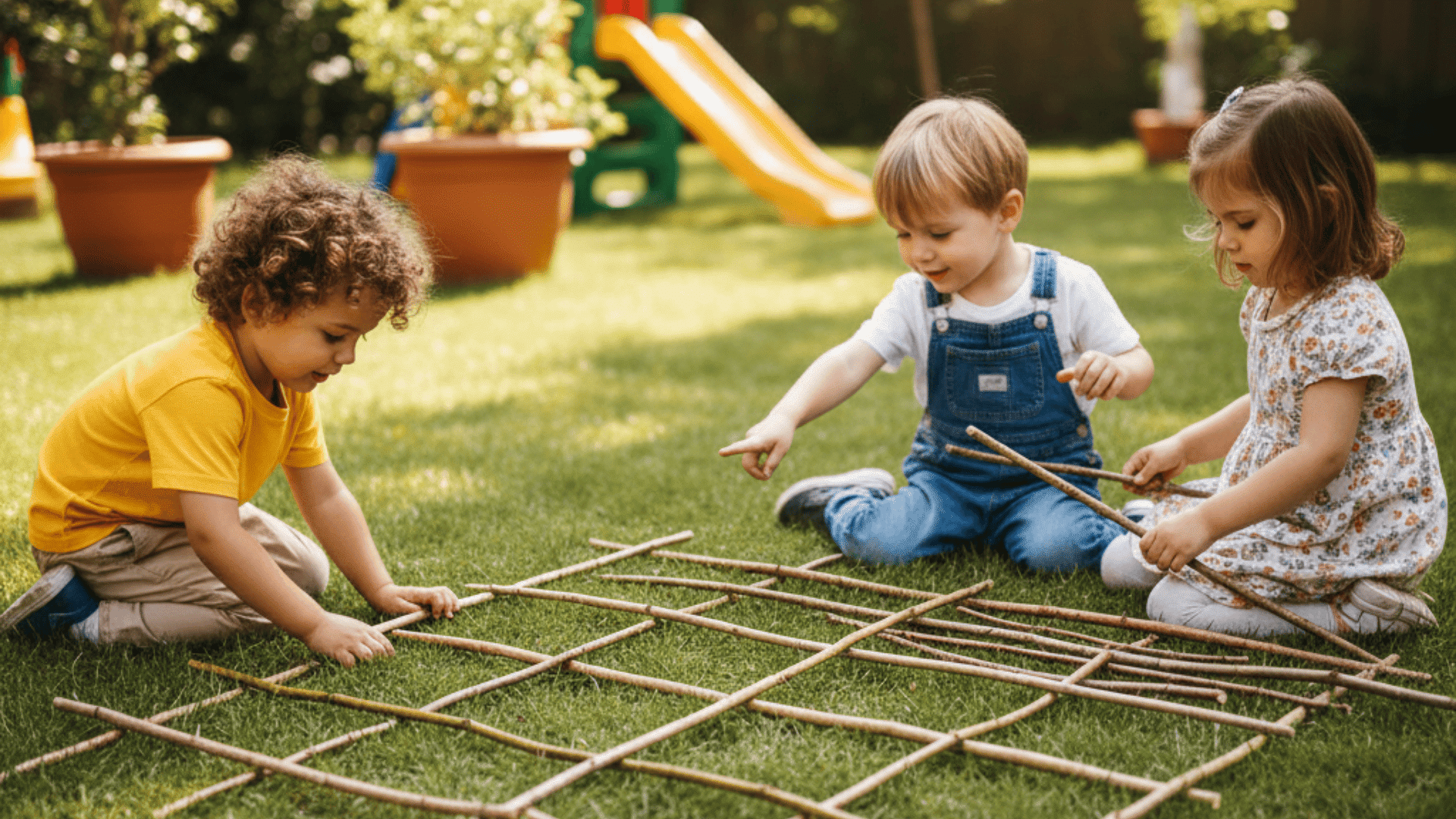 group games with chalk or sticks