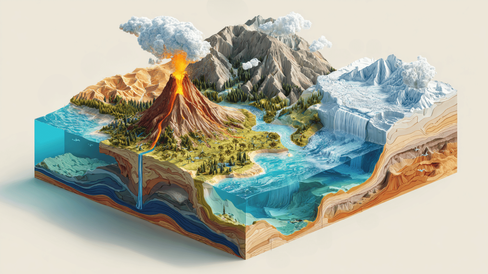 how landforms and water bodies are formed