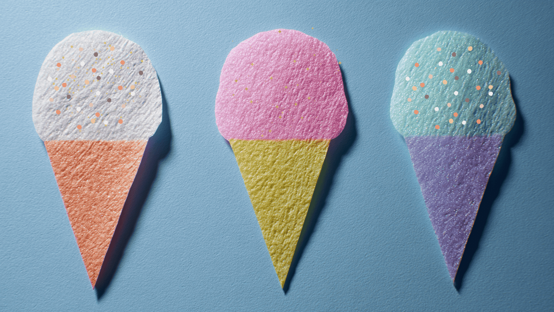 ice cream cone scoops
