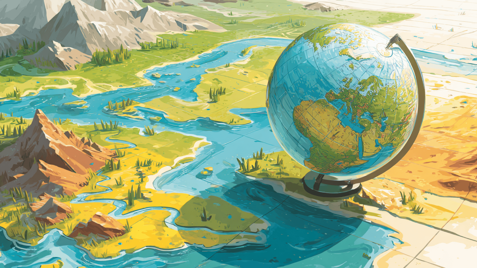 identifying landforms water bodies on maps