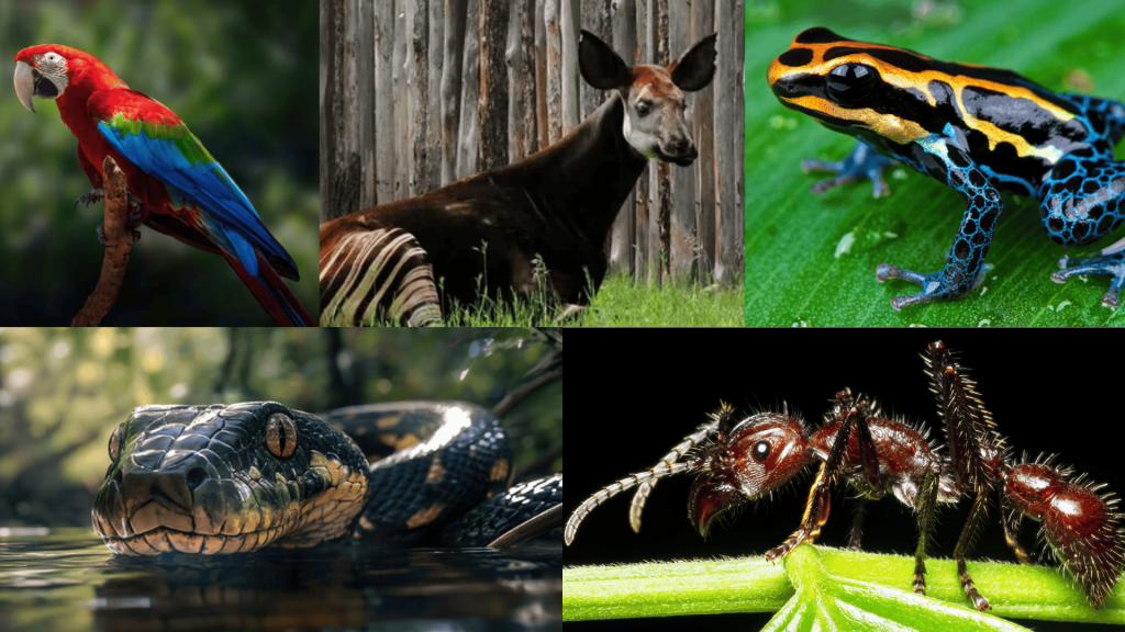 jungle animals list