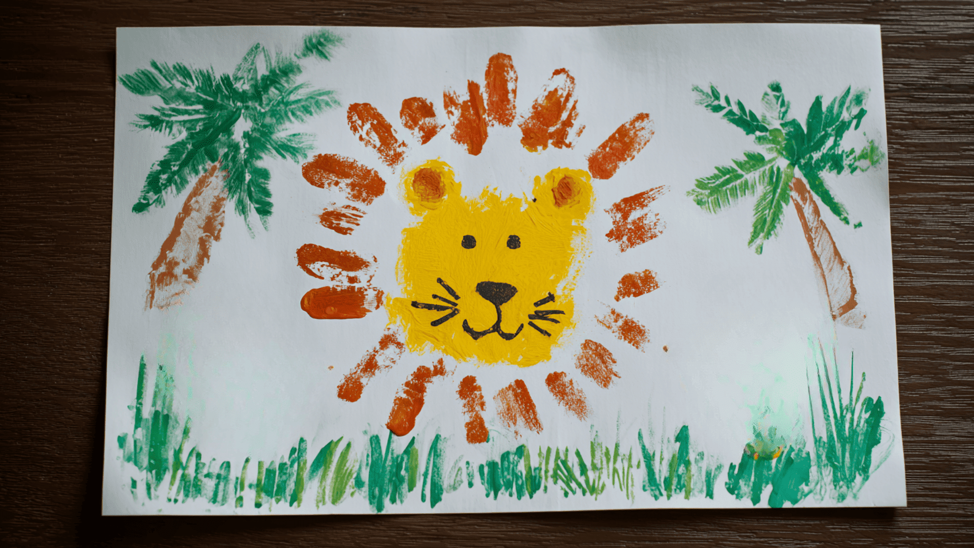 jungle lion handprints