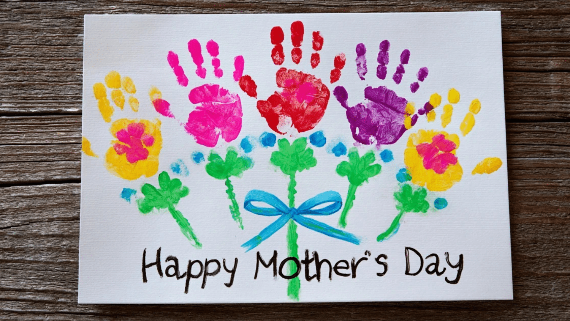 mothers day handprint bouquet
