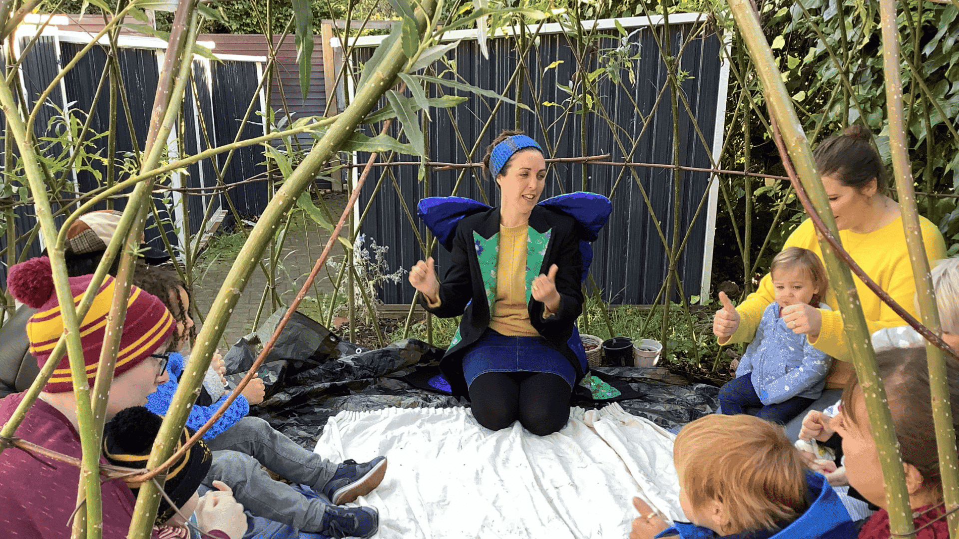 outdoor storytelling with props
