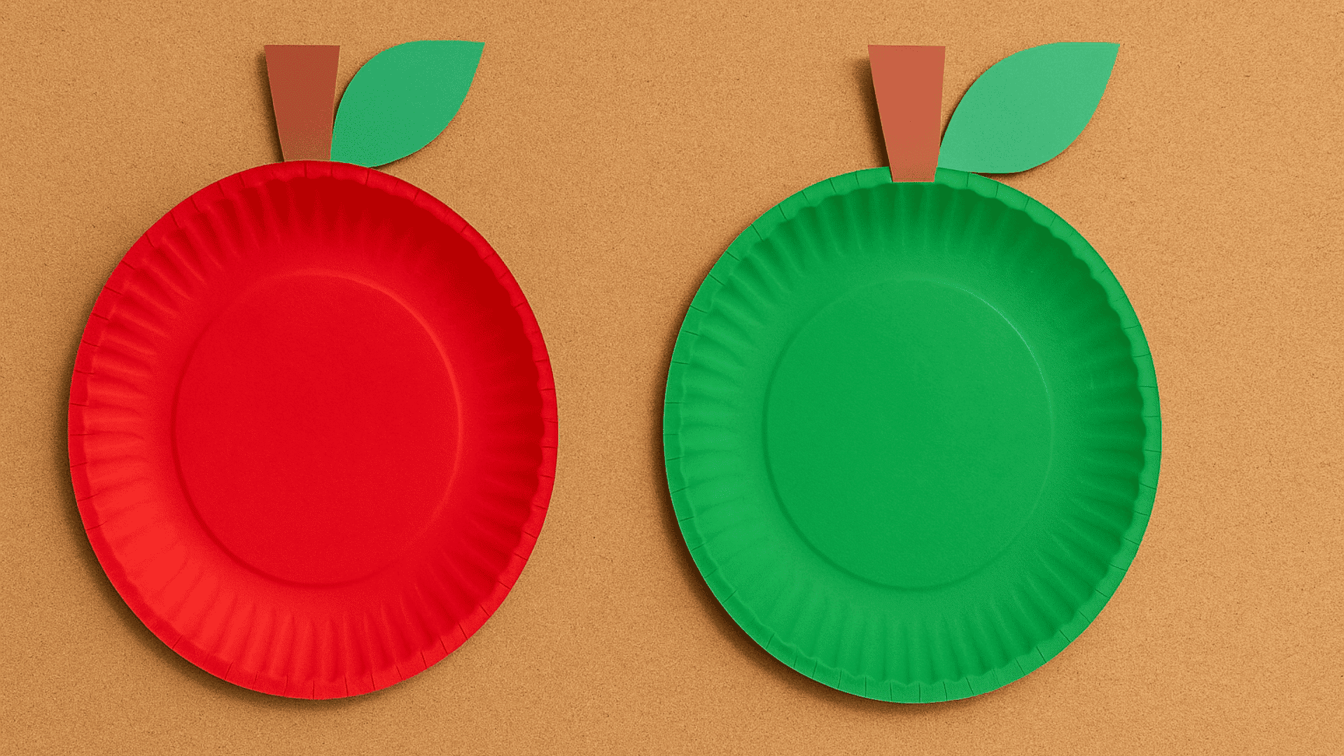 paper plate apple craft