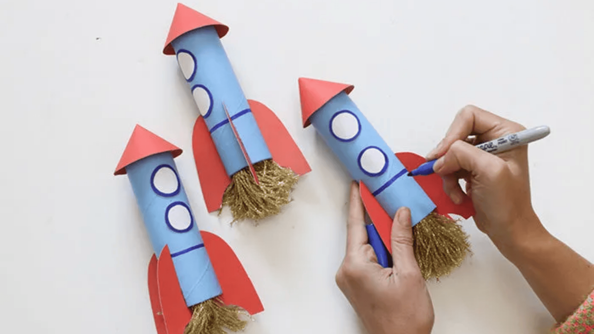paper towel roll rockets