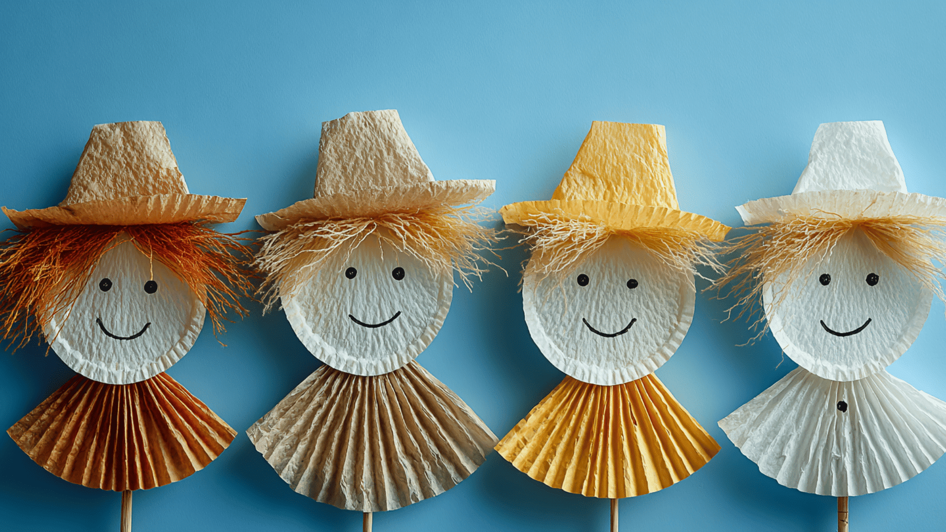 playful paper scarecrows