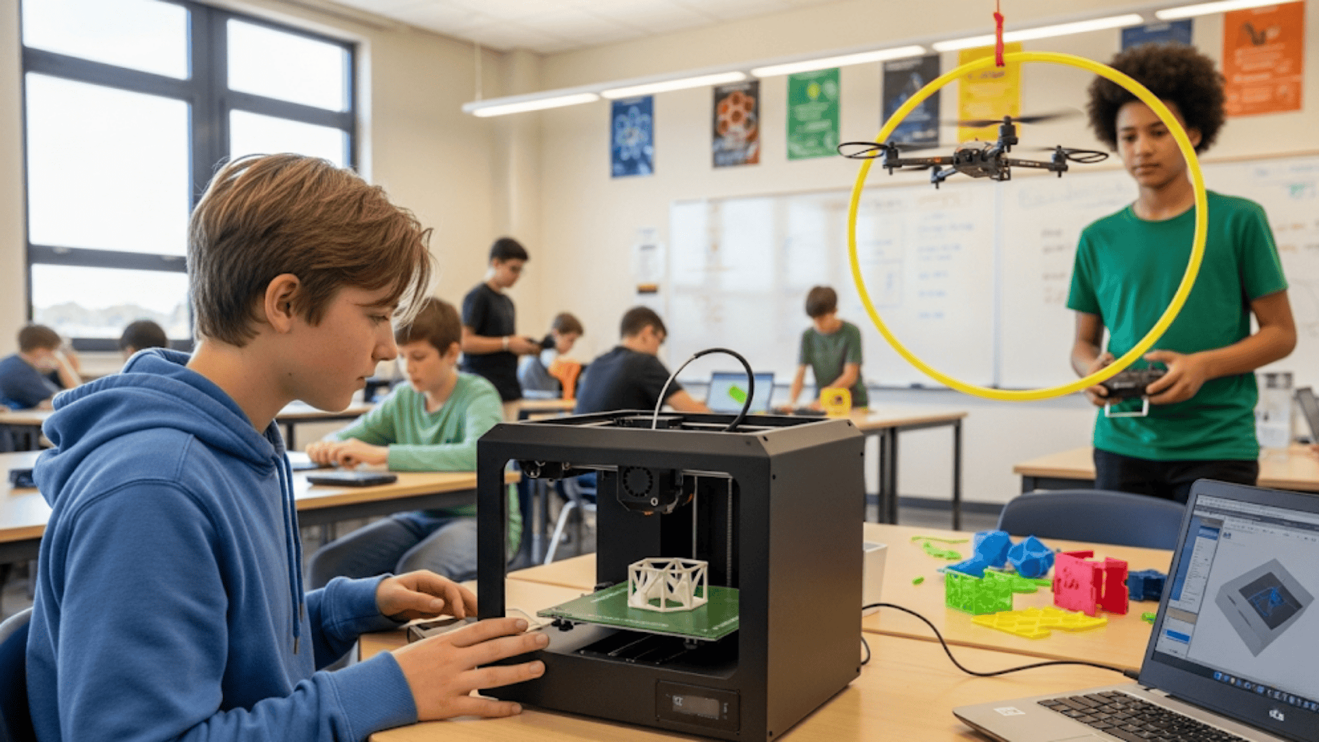 printing or drone obstacle course