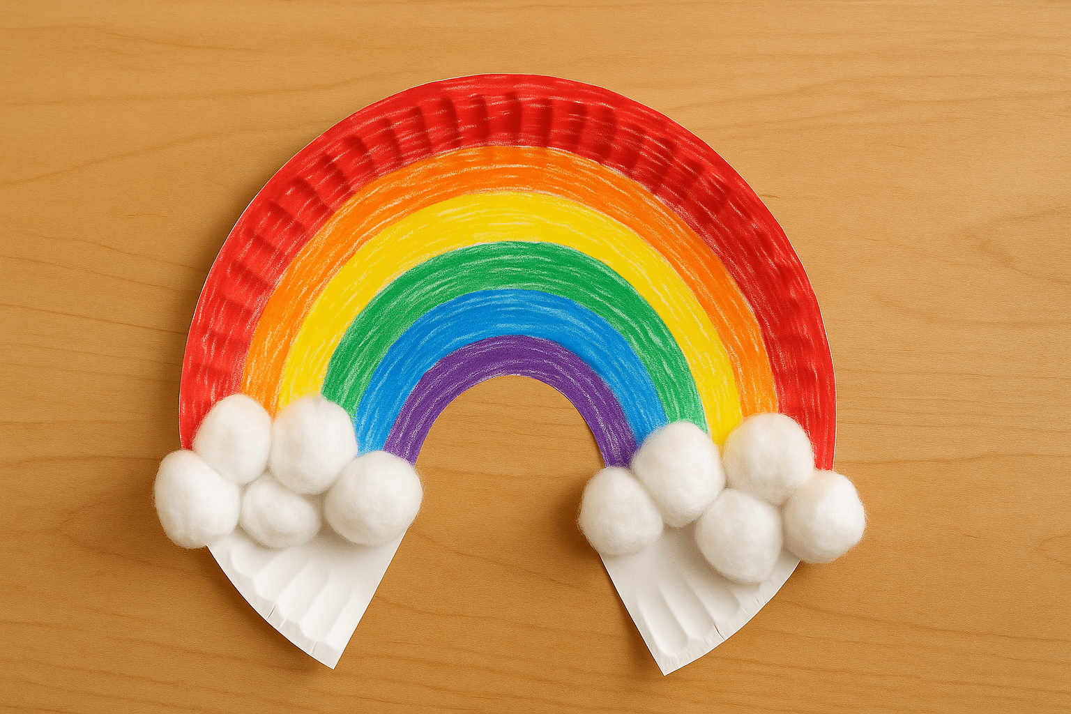 rainbow paper plates