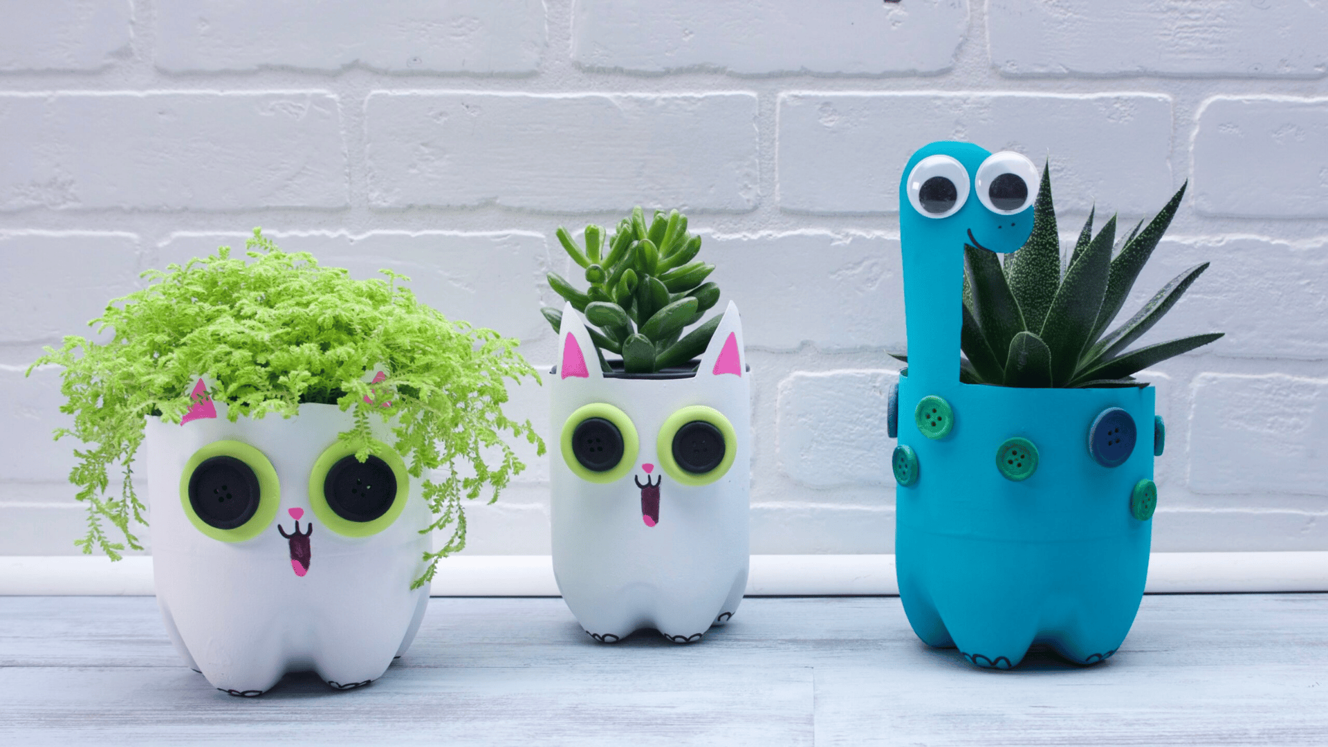 recycled plastic bottle planters