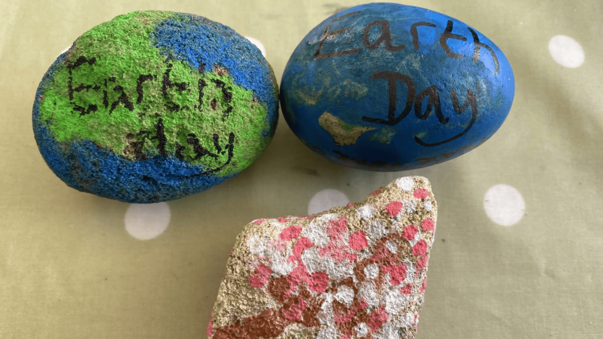 rock painting with eco messages
