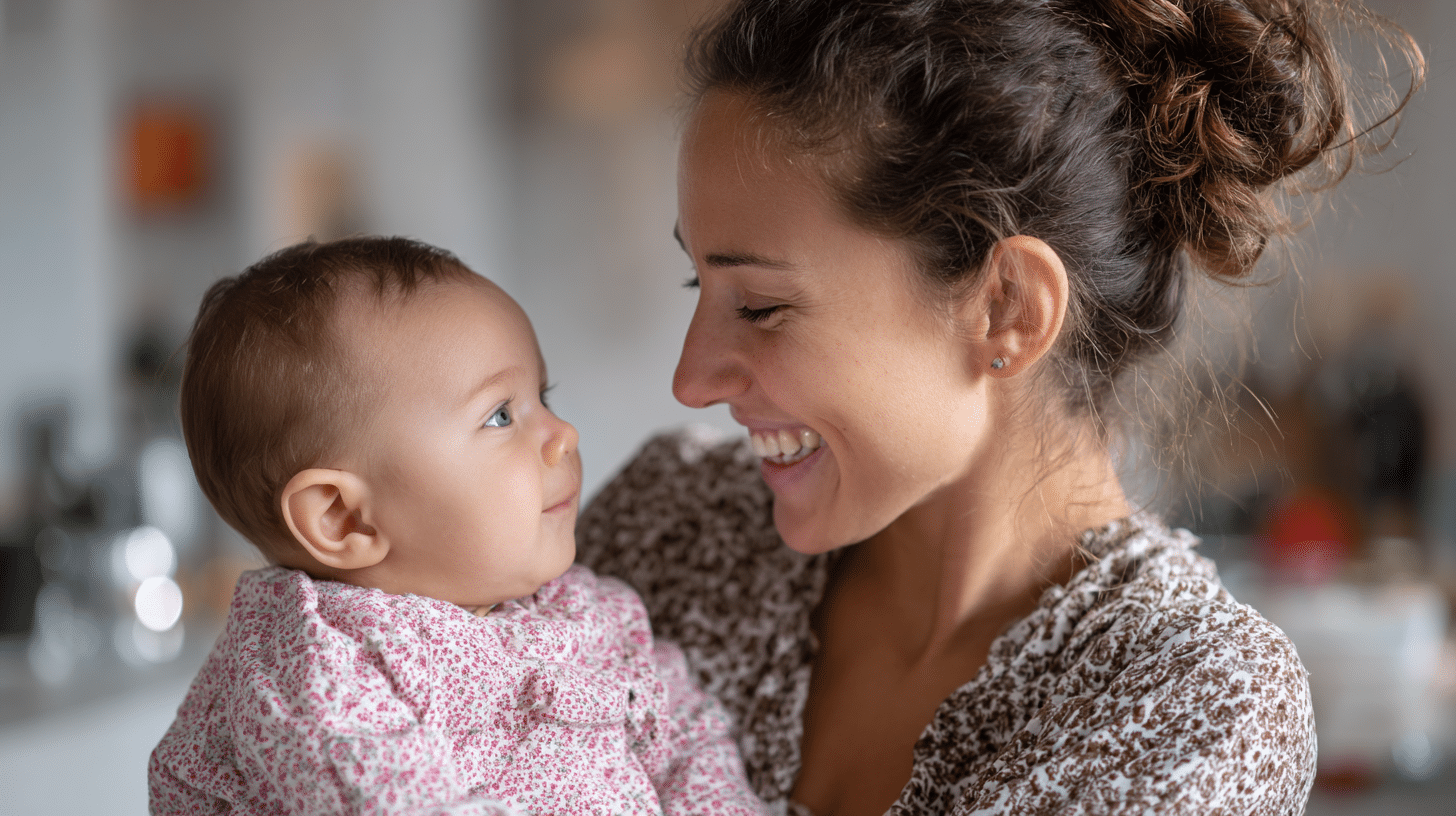 talking and singing activity with 4 month old-baby