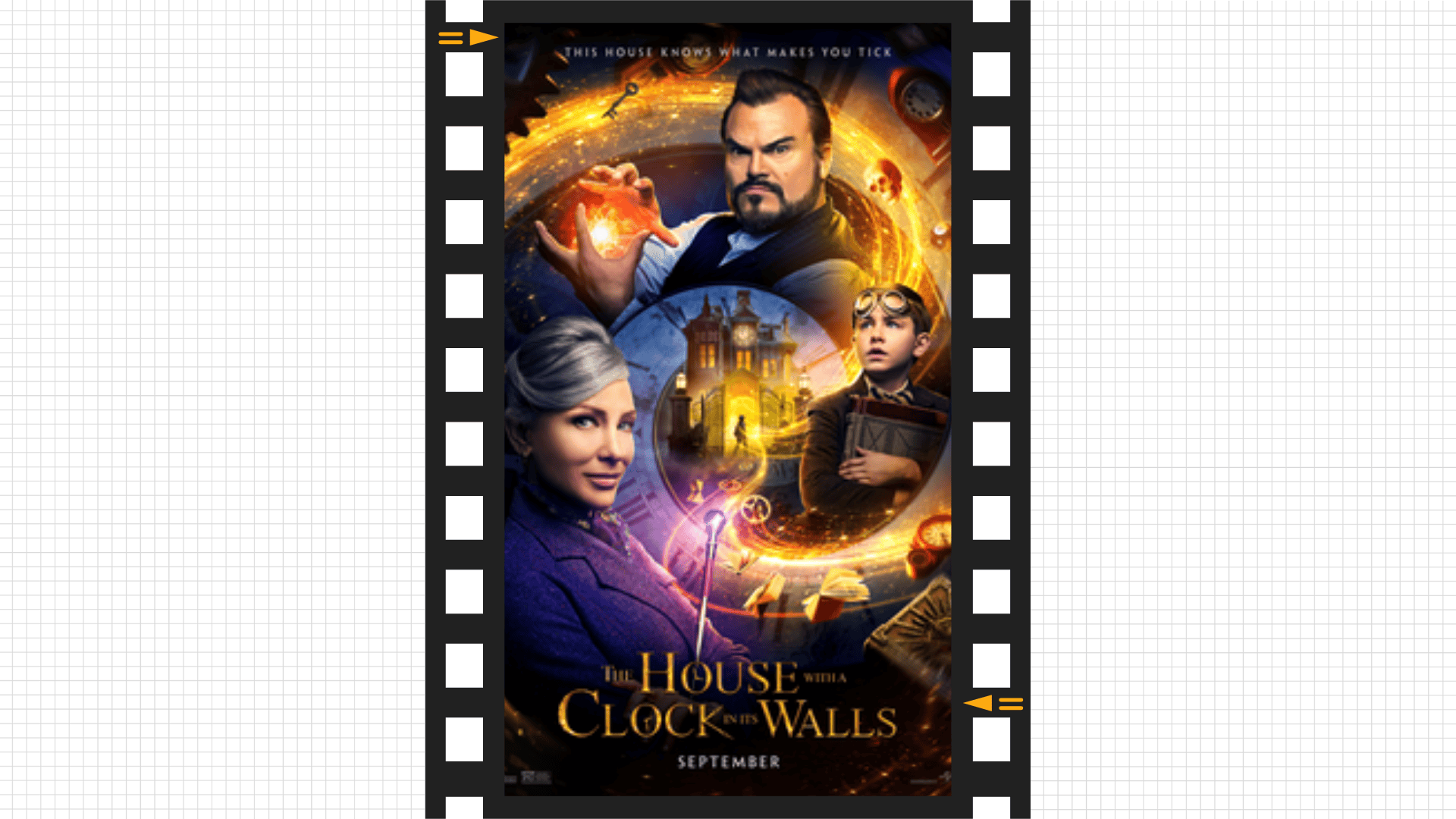 the house with a clock in its walls