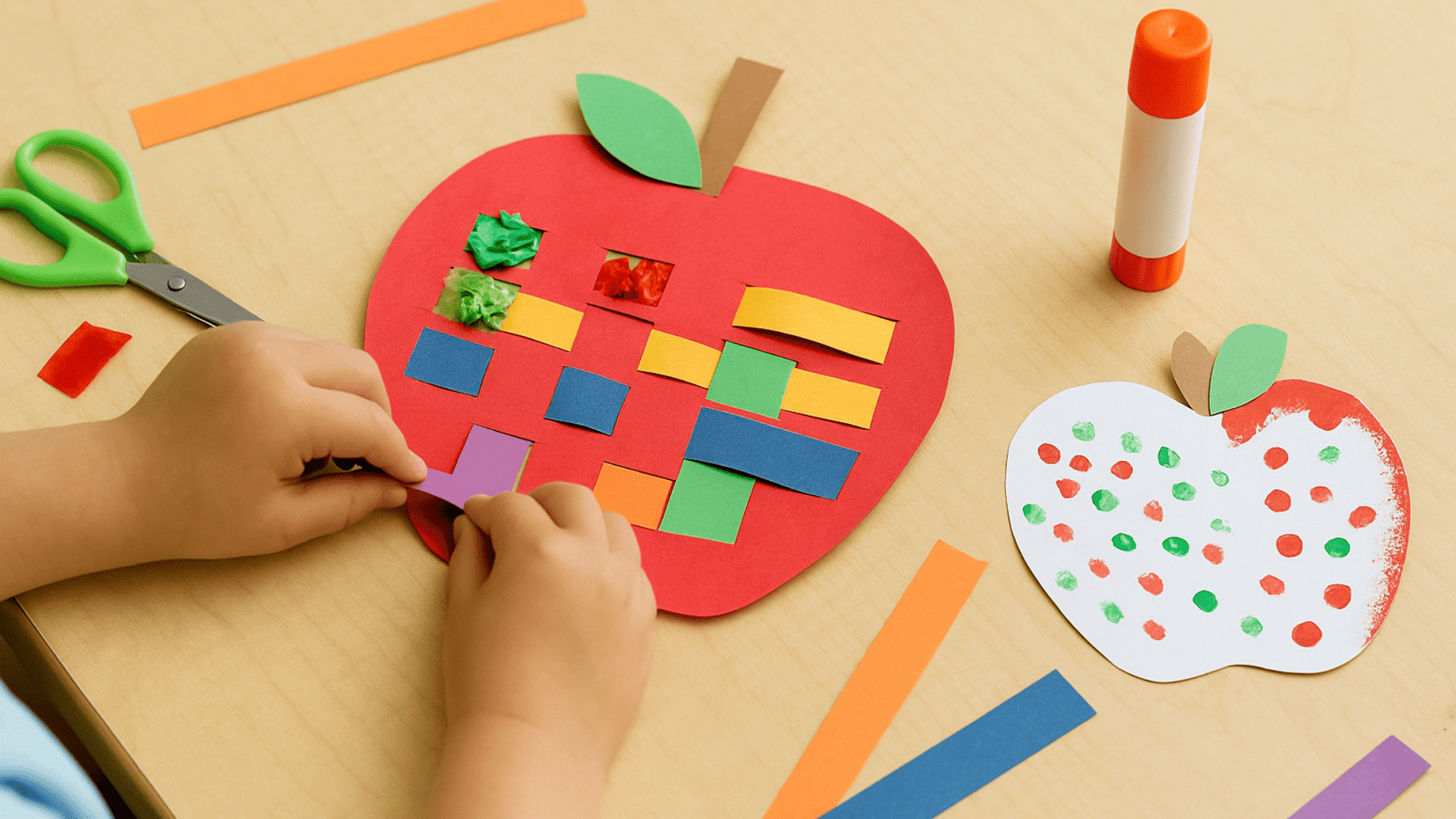 weaving paper apples