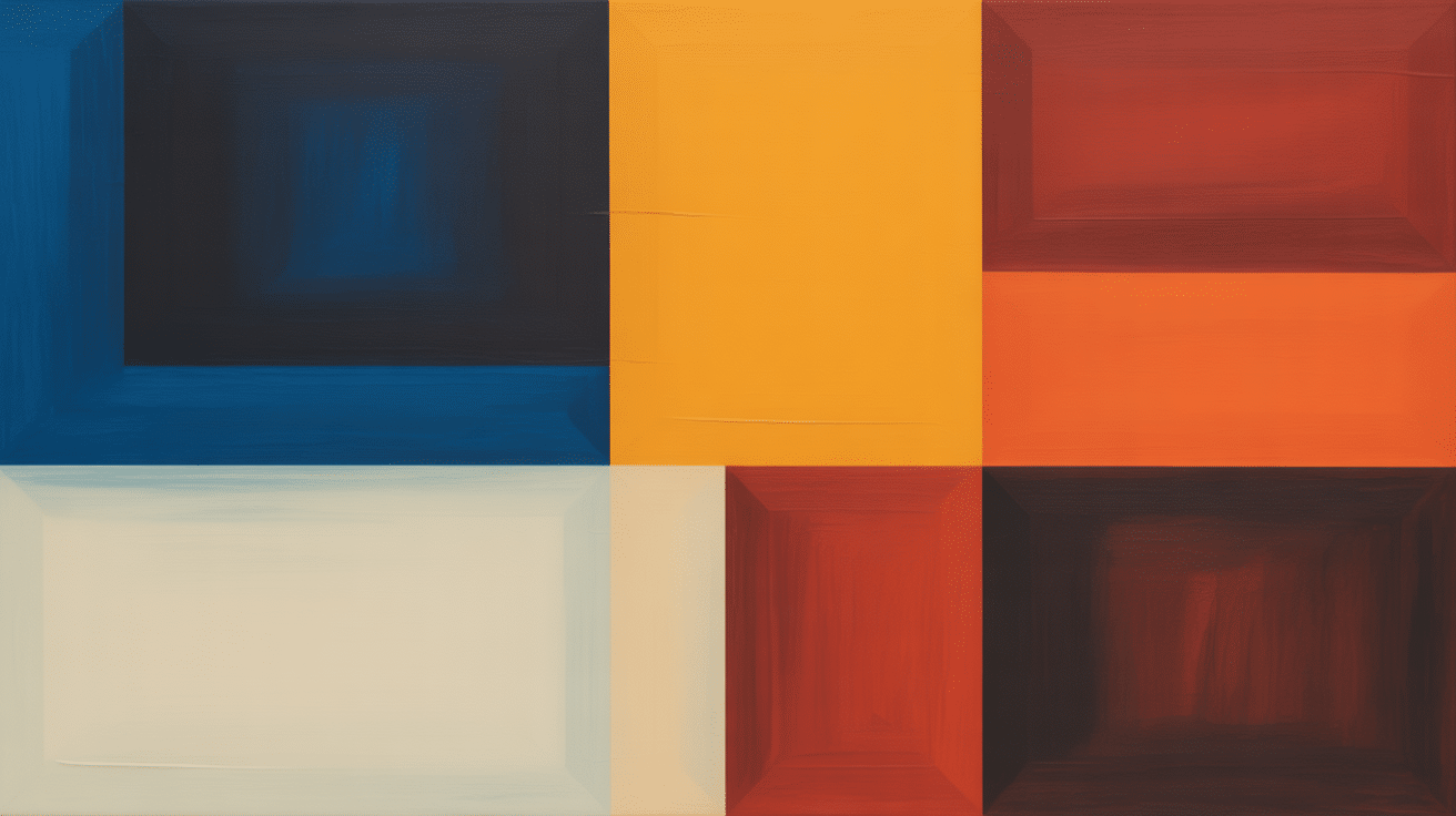 abstract color blocks canvas painting