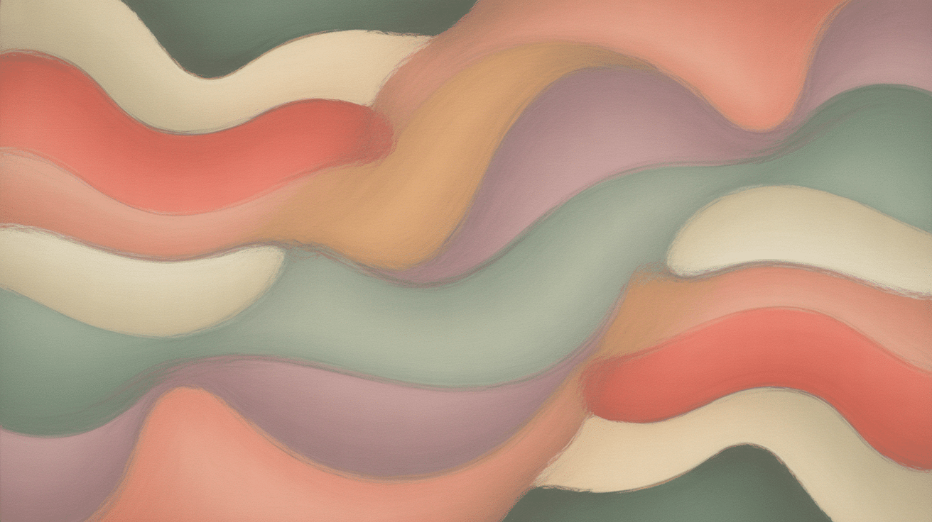 abstract layered shapes canvas painting