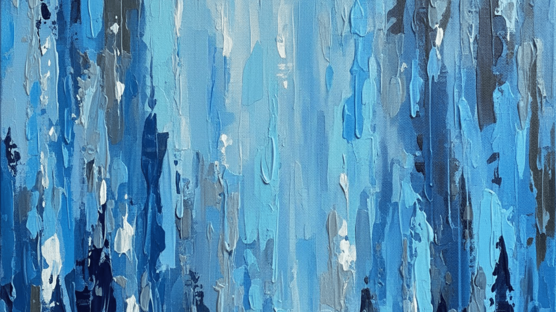 abstract rainfall strokes canvas painting