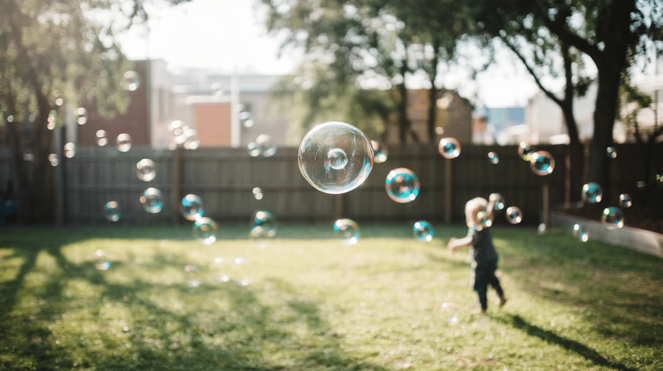 bubble chasing outdoor activities for kids