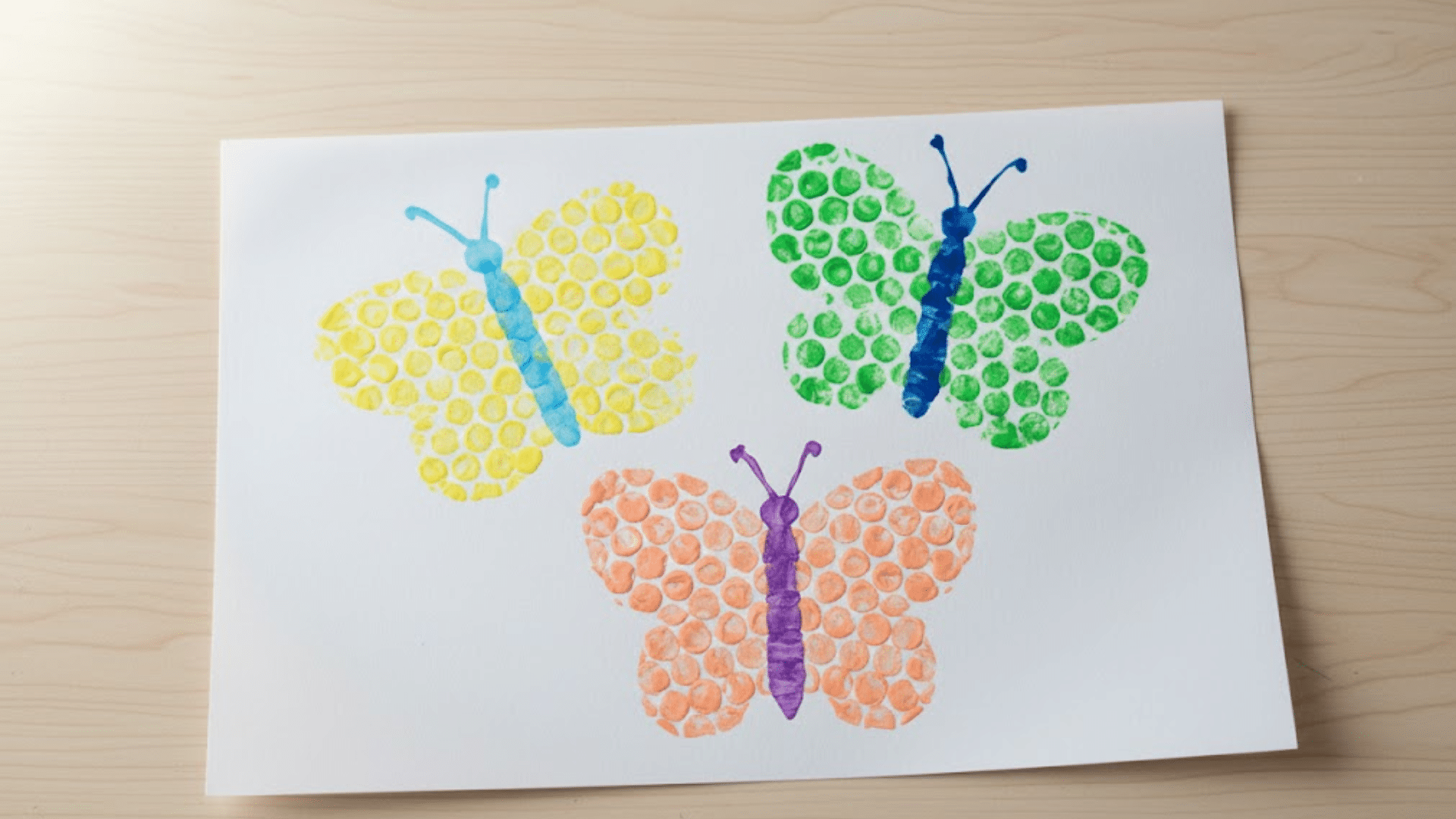 bubble wrap print summer craft for kids