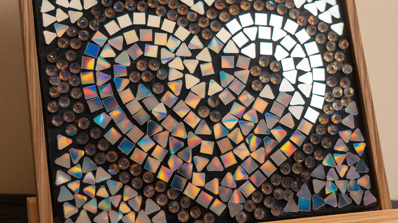 cd mosaic art diy craft for adults