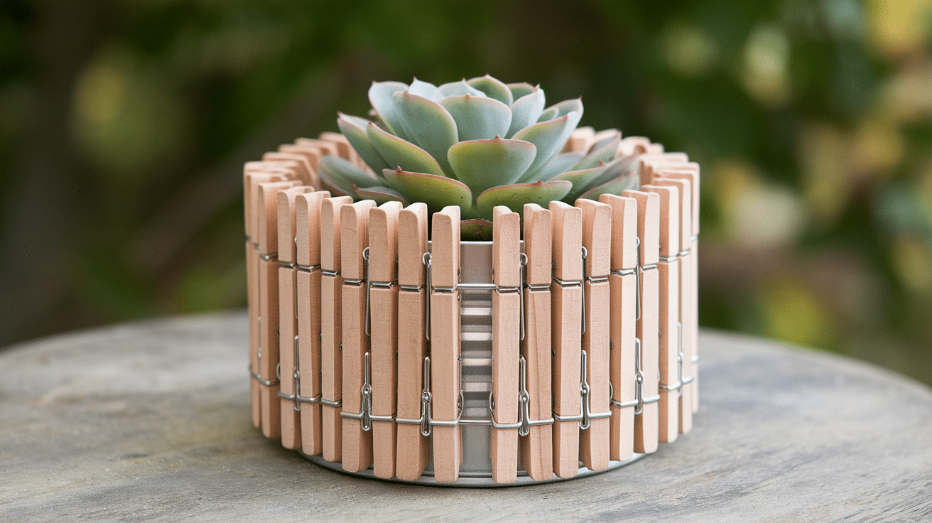 clothespin planter diy craft for adults
