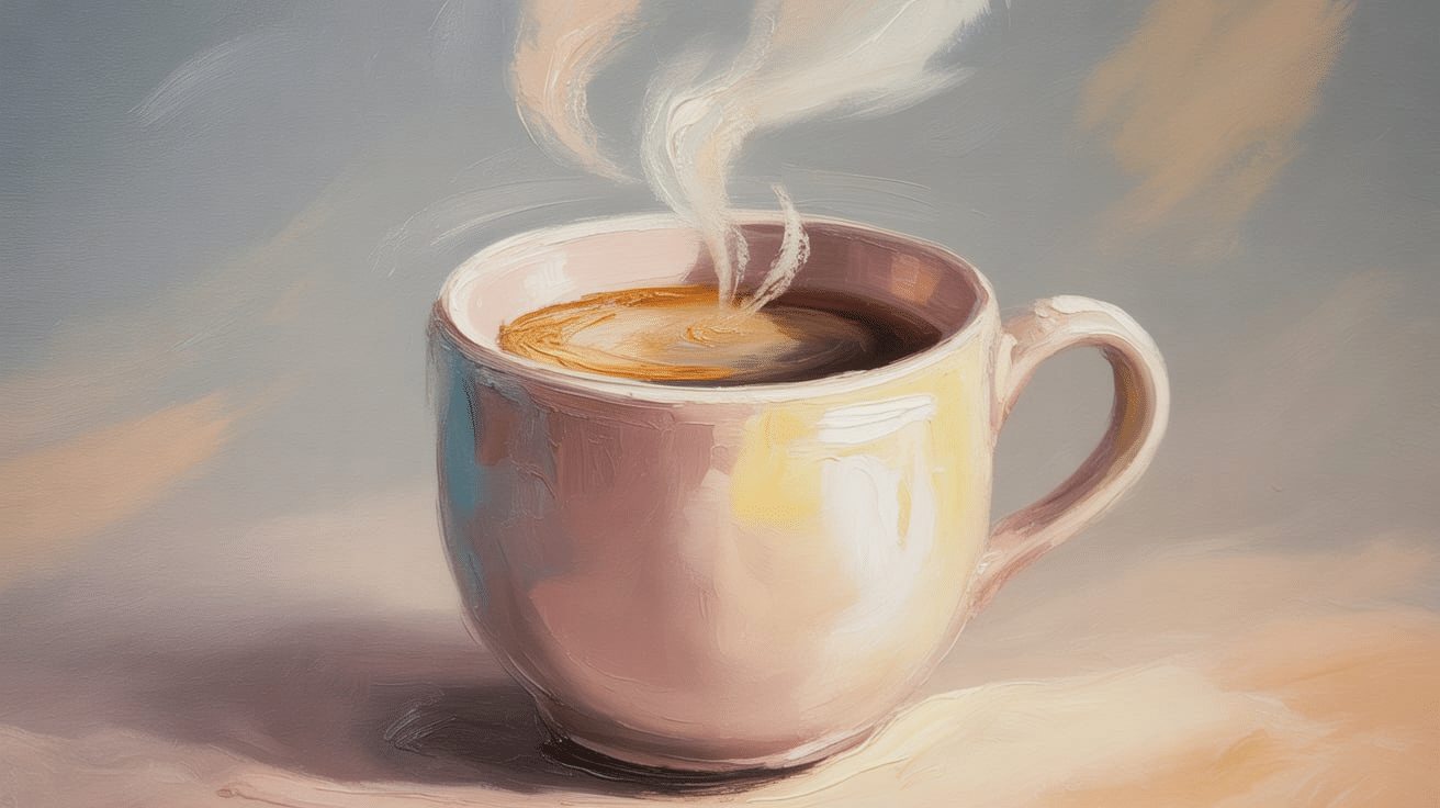 cozy coffee mug canvas painting
