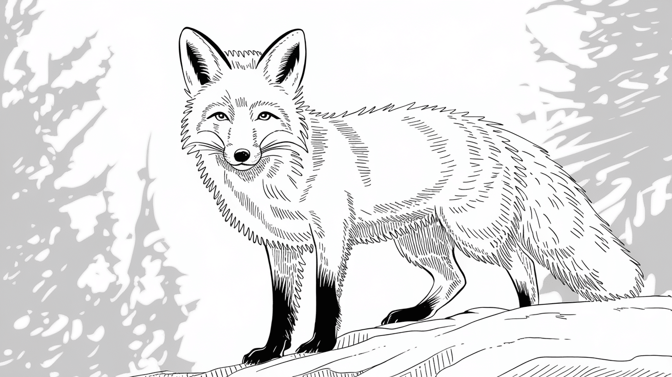 crosshatch animal ink illustration art project