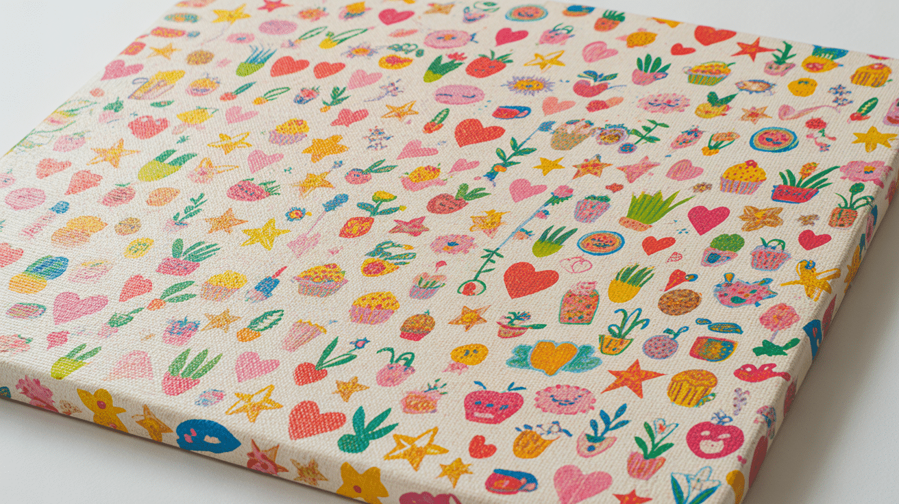 cute mini doodles canvas painting