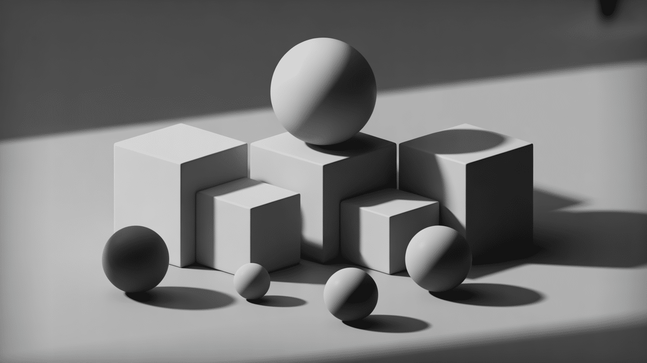 digital light shadow study grayscale art project