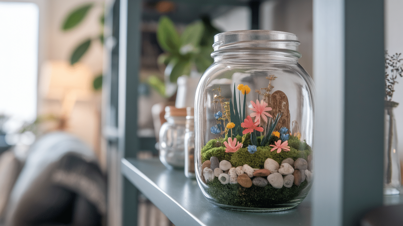 fairy garden jar summer craft for kids