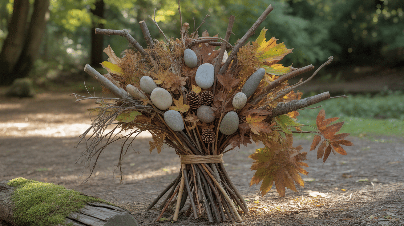 found object nature sculpture eco art project